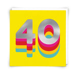 Rainbow Age 40 Greetings Card