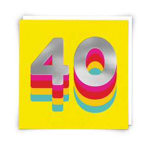 
                
                    Load image into Gallery viewer, Rainbow Age 40 Greetings Card
                
            