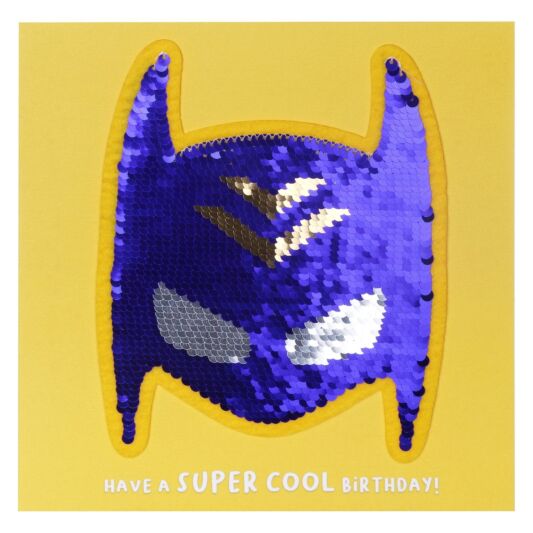 Have a Supercool Birthday (Batman) Sequin Greetings Card