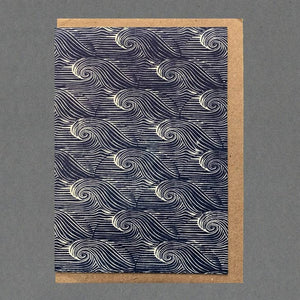
                
                    Load image into Gallery viewer, Blue Sea Letterpress Card
                
            