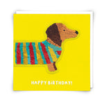 Dog Sequin Greetings Card