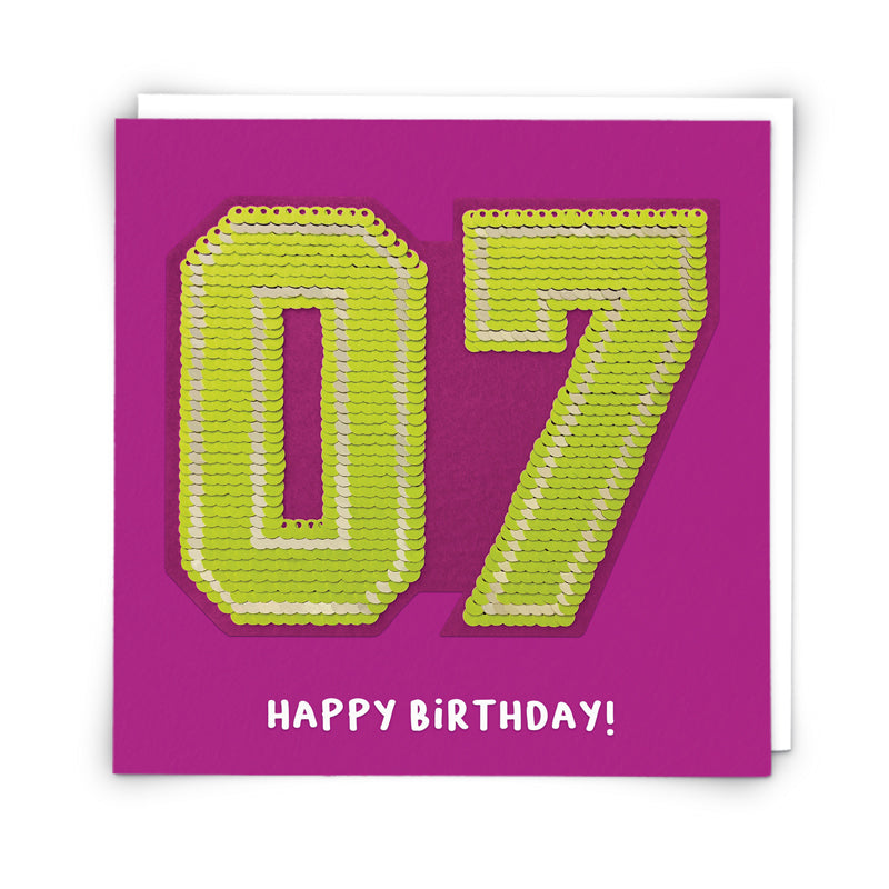 Sequin Seven Greetings Card