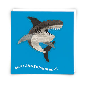 Shark Sequin Greetings Card