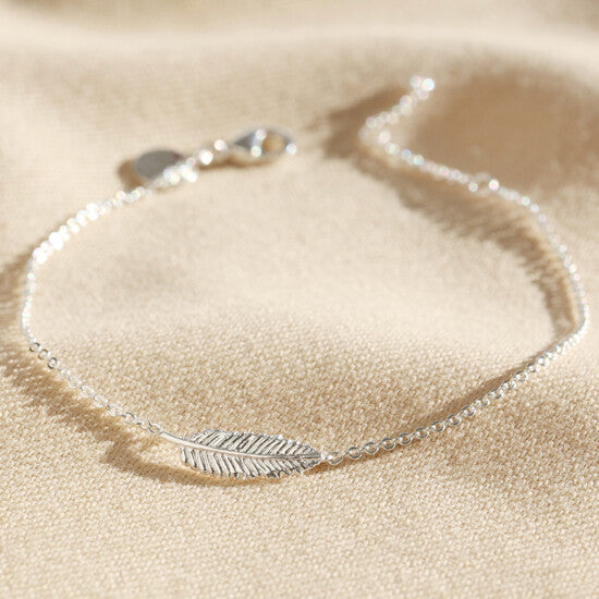
                
                    Load image into Gallery viewer, Silver Feather Bracelet
                
            