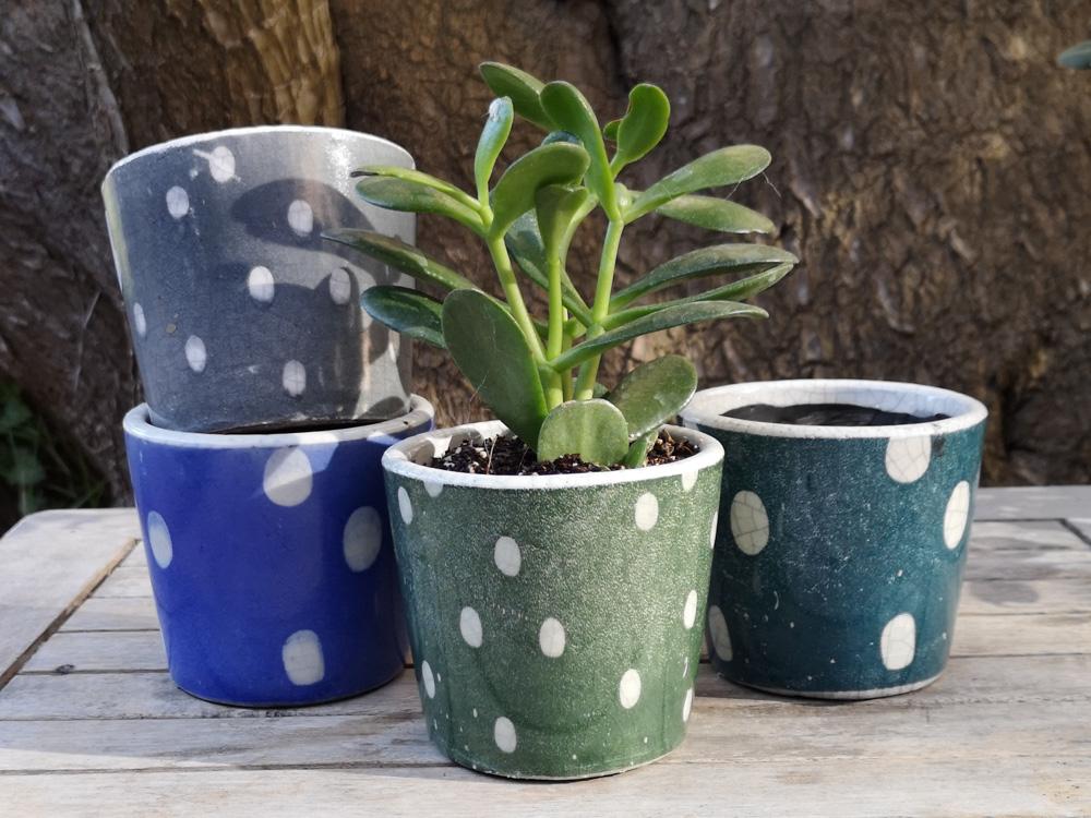 Glazed Plant Pot Vintage Spot