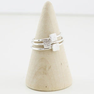 Handmade Sterling Silver Mini Square Ring