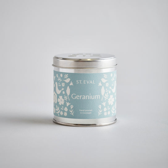 Summer Geranium Scented Tin Candle