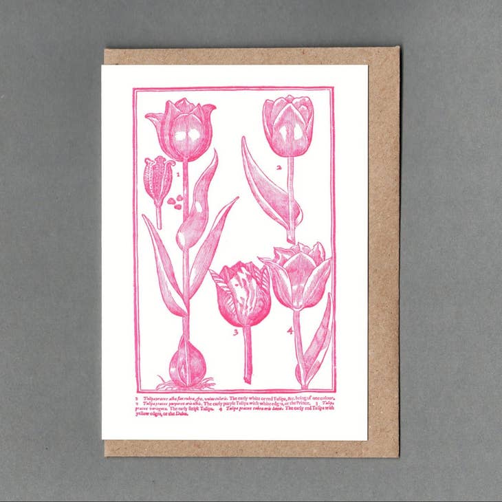 Tulips Letterpress Card