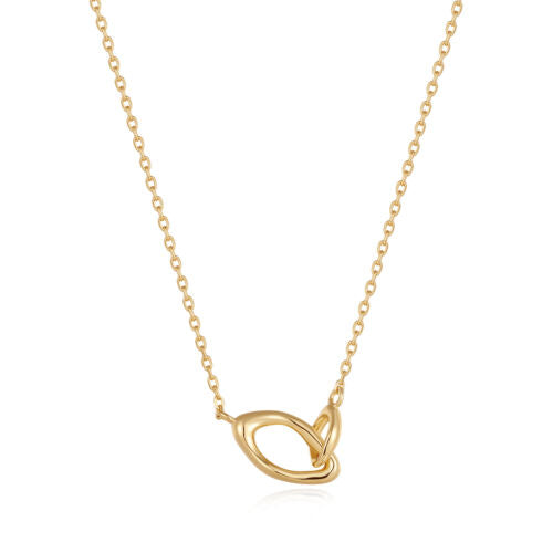 Wave Link Gold Necklace