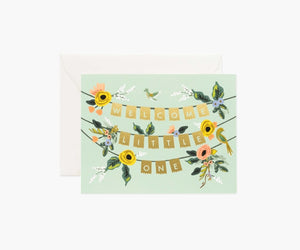 
                
                    Load image into Gallery viewer, &amp;#39;Welcome&amp;#39; Garland Birth Card
                
            