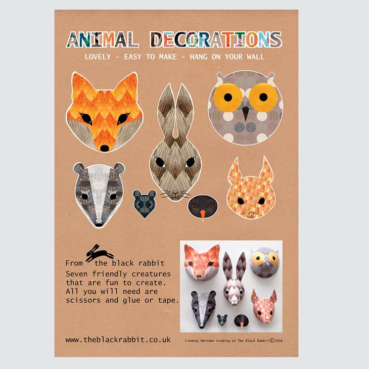 Animal Decorations Kit - Woodland Natural